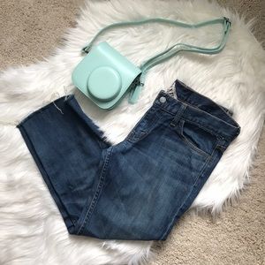 Elizabeth and James textile crop flare jeans